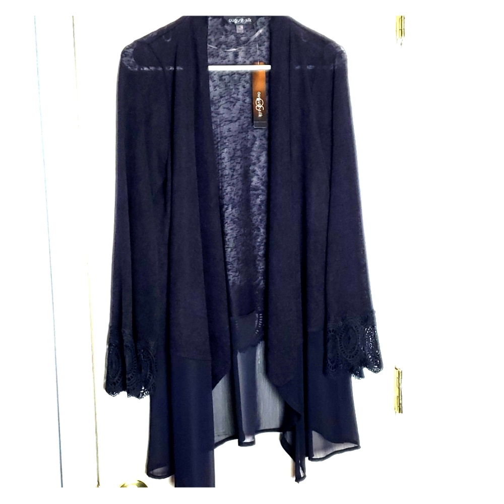 Beautiful Navy Open Front Cardigan